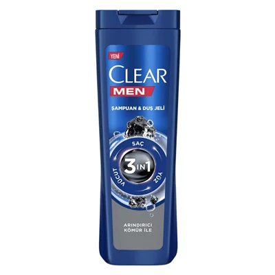 شامپو کلییِر (CLEAR) مردانه مدل 3 در 1 (سر ، صورت ، بدن) اورجینال ترکیه