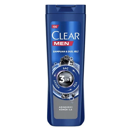 شامپو کلییِر (CLEAR) مردانه مدل 3 در 1 (سر ، صورت ، بدن) اورجینال ترکیه