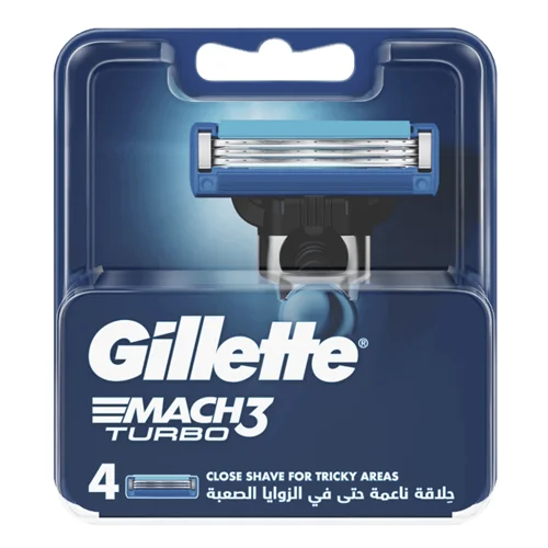 تیغ یدک ژیلت Mach 3 Turbo بسته 4 عددی اورجینال