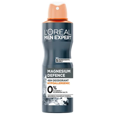 اسپری بدن مردانه لورآل مدل Magnesium Defence اورجینال
