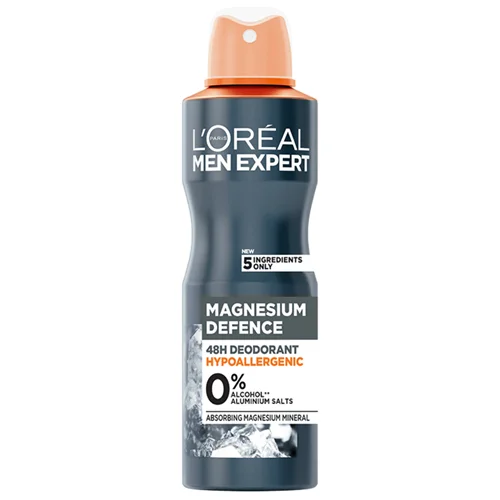 اسپری بدن مردانه لورآل مدل Magnesium Defence اورجینال
