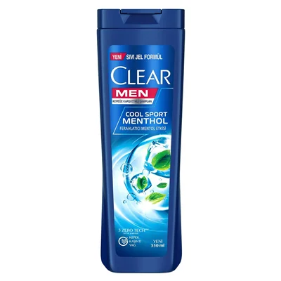 شامپو کلییِر (CLEAR) مردانه مدل نعنایی (COOL SPORT MENTHOL) اورجینال ترکیه