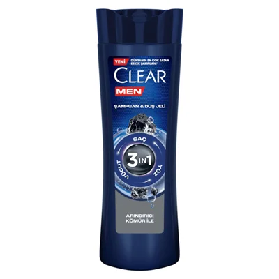 شامپو کلییِر (CLEAR) مردانه مدل 3 در 1 (سر ، صورت ، بدن) اورجینال ترکیه