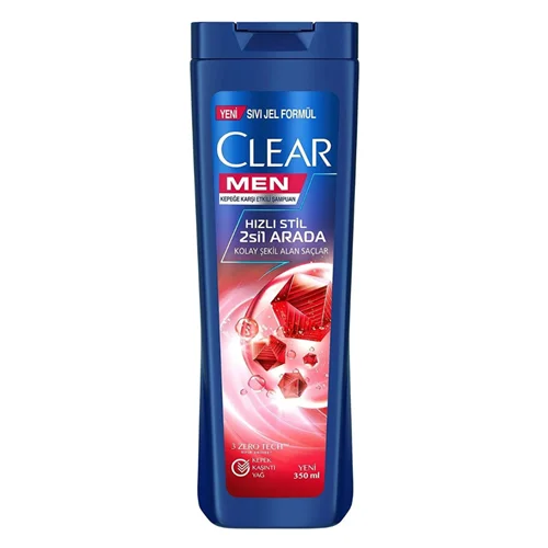شامپو کلییِر (CLEAR) مردانه مدل 2 در 1 (HIZLI STİL) اورجینال ترکیه